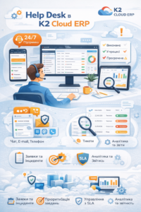 Чому Help Desk в K2 ERP вигідно з K2 ERP: Help Desk в K2 ERP