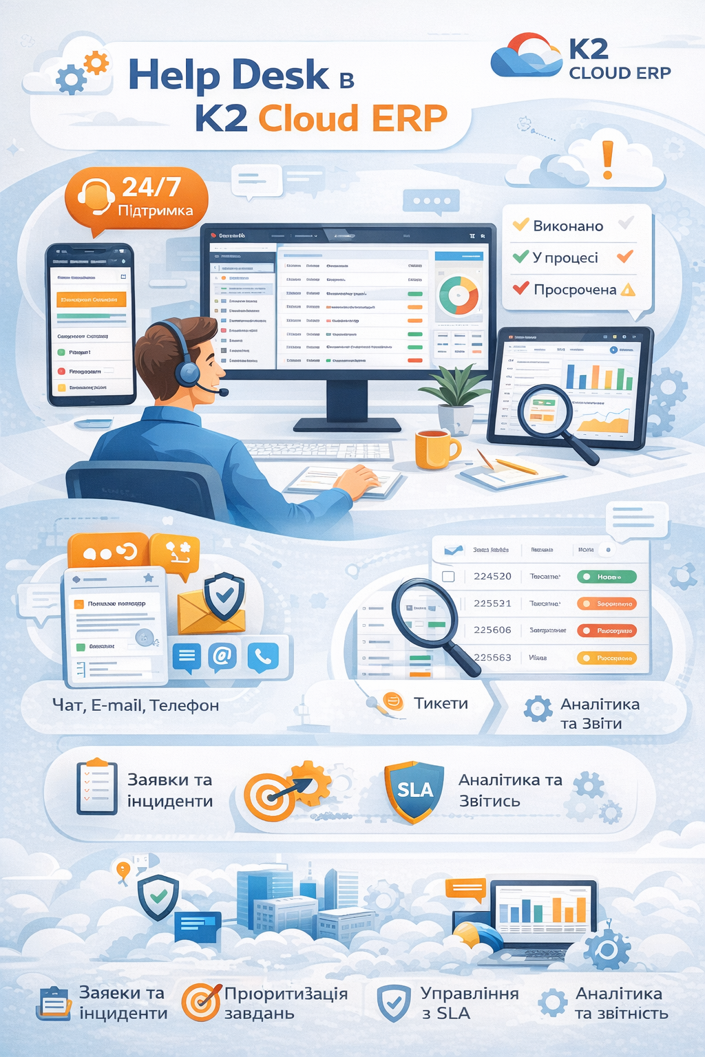 Чому Help Desk в K2 ERP вигідно з K2 ERP: Help Desk в K2 ERP