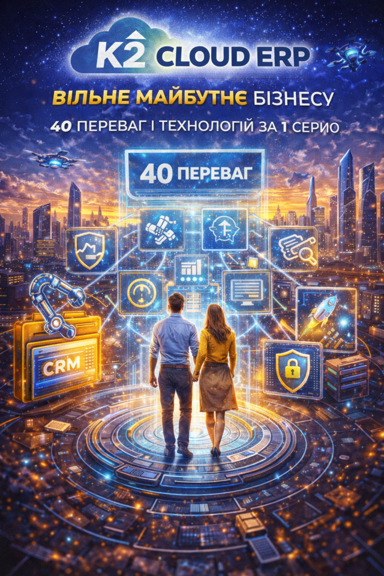 Чому K2 ERP вигідно з K2 ERP: K2 ERP — вільне майбутнє бізнесу