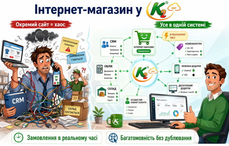 Чому Інтернет-магазин у K2 ERP вигідно з K2 ERP: Інтернет-магазин у K2 ERP