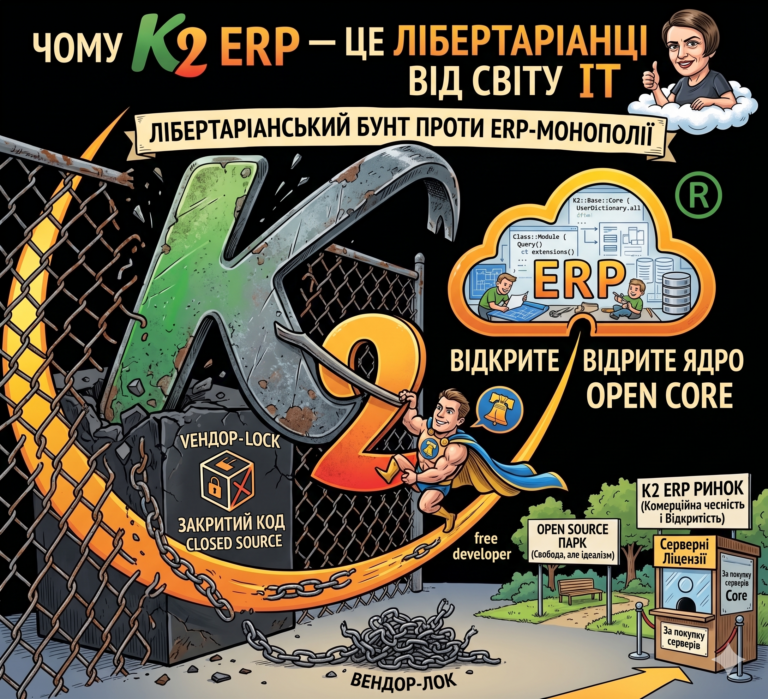 Чому Open Source проти Відкритого коду вигідно з K2 ERP: Open Source проти Відкритого коду
