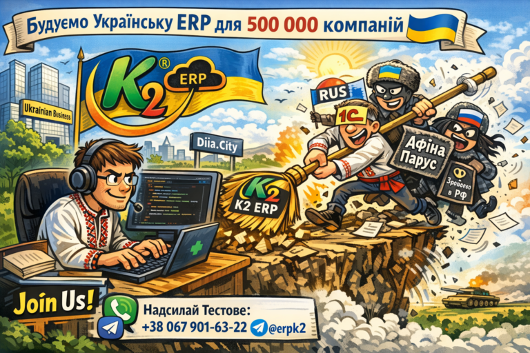 Python-розробник / Backend або Full-stack developer в K2 ERP — створи українську ERP-систему, що замінить 1С/BAS в Україні