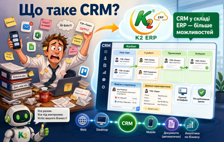 Чому Що таке CRM і чому її інтеграція з ERP відкриває нові можливості для бізнесу вигідно з K2 ERP: Що таке CRM і чому її підключення з ERP