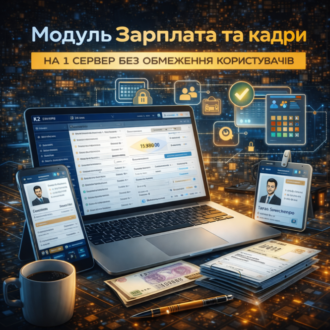 Чому Зарплата та кадри вигідно з K2 ERP: Зарплата та кадри 1 Зарплата та кадри