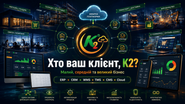Чому Хто ваш клієнт, K2 вигідно з K2 ERP: Хто ваш споживач послуг, K2?